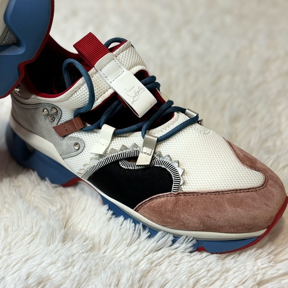 Christian Louboutin Men's Red and Blue Trainers 
Size 10 1/2 - Picture 8 of 14